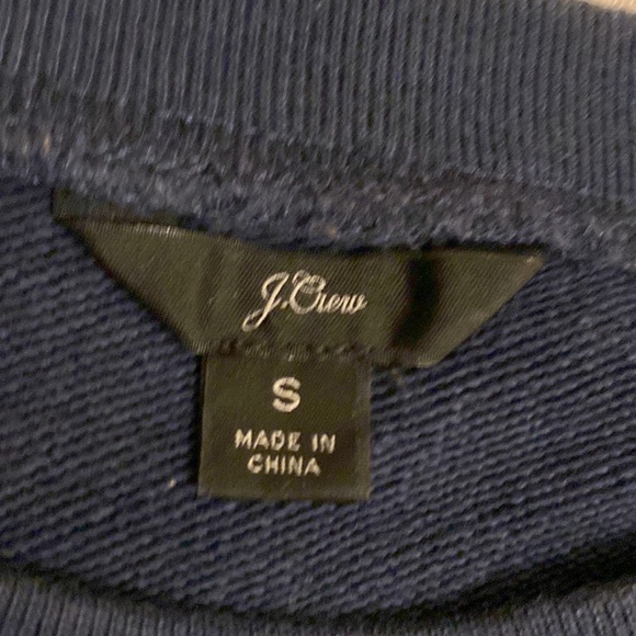 J. Crew Navy Cotton Blue Crewneck Sweater. Size S. Style K5948 - Picture 3 of 7